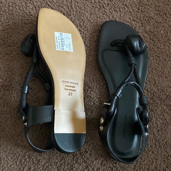 New- Isabel Marant flats black with rose design - Picture 2 of 6